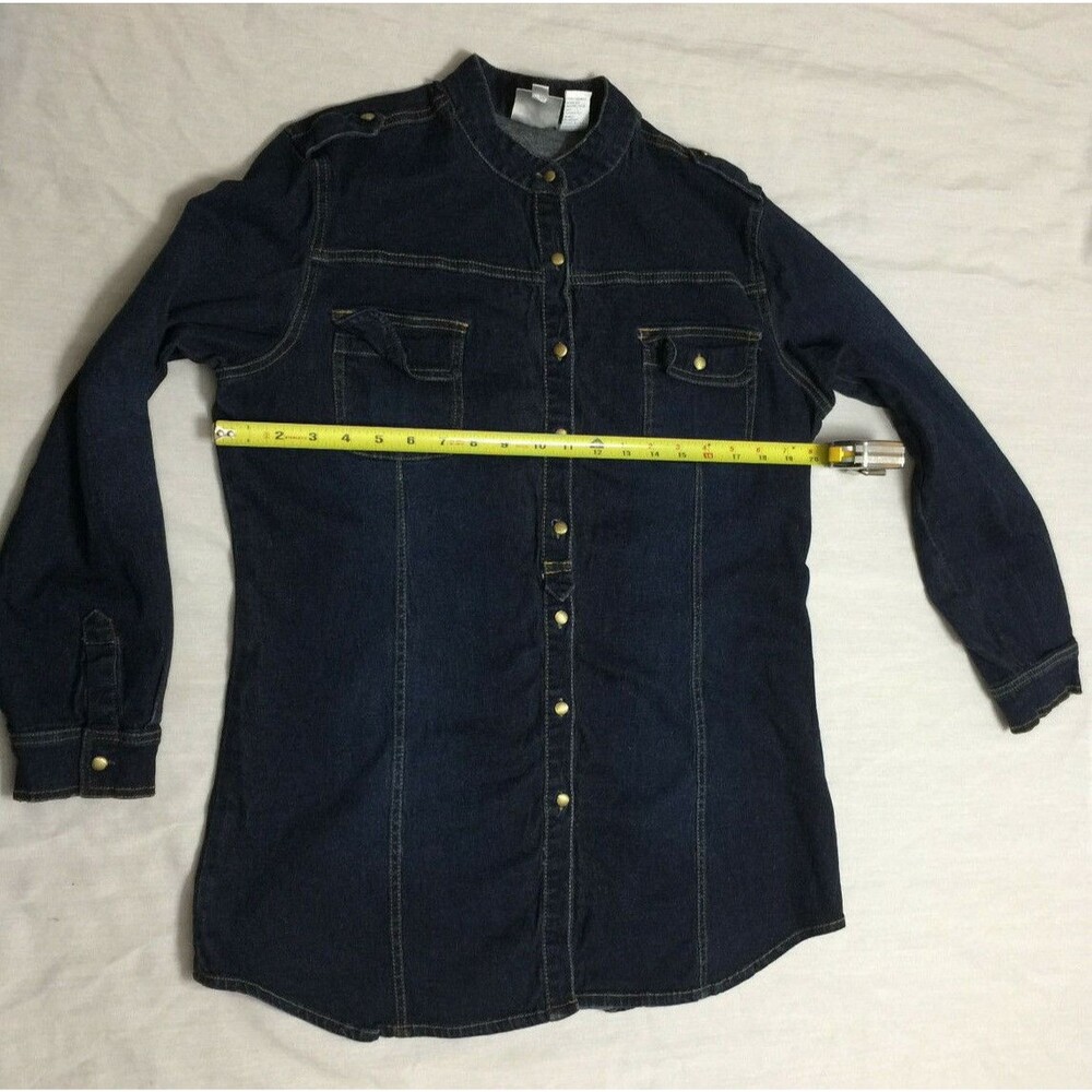 DG2 BY DIANE GILMAN WOMENS JEANS SHIRT JACKET SIZE M